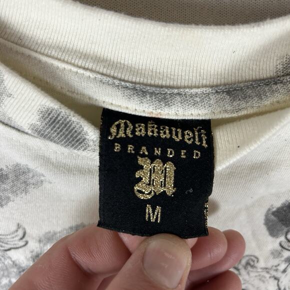 Vintage Y2k Makaveli Graphic Print T-Shirt Men's Medium Short Sleeve Casual Tee - Picture 3 of 8